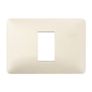 PLACA 1 MODULO ALUMINIO MATE Mï¿½TIX COOR GRIS PERLA 97355102 Bticino