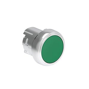 Pulsador plano verde (cabezal), Contacto momentaneo, 22mm, metalico 2488672 Lovato