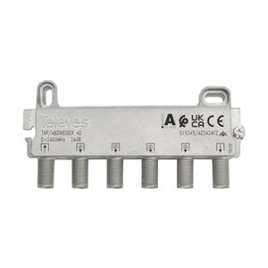 DERIVADOR 5-2400MHZ F 4D 24DB INTERIOR CON PASO DC (C - PLANTAS 6-8) 519345146 Televes