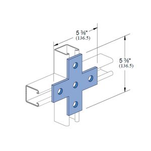 PLATINA X 5 PERFOR  P-1028 HG 339918236 Unistrut