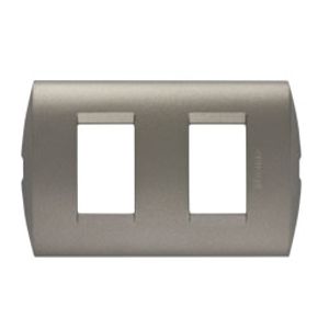 PLACA 2 MODULO MODUS STYLE COLOR MINK 97223202 Bticino