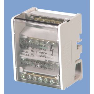 REPARTIDOR TETRAPOLAR DISTRIBUCION ESCALONADA CON AISLACION 100A 2x25+5x10mm2  SAIME SG 6832205 Saime