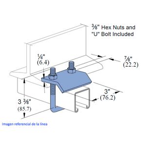 ABRAZ SIMPLE A VIGA P-2785 SS 339913836 Unistrut