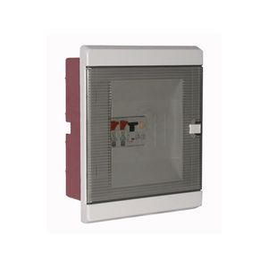 TABLERO MODULAR PLASTICO DE EMBUTIR IP40 PARA 8 MODULOS DIN PUERTA TRANSPARENTE ART. 6522-D 11652205 Saime
