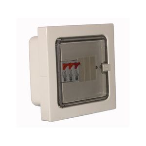 TABLERO METALICO EMBUTIR PARA MUROS DE MENOR ESPESOR 6 MODULOS DIN  PUERTA TRANSPARENTE 6742-D 11674205 Saime