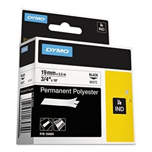 CINTA POLIES PERM 19mm x 5,5m FONDO BL/TEXTO NE P/RHINO 4200-6000 49304136