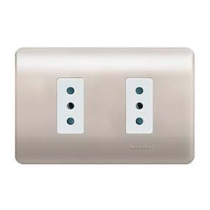 PLACA GENESIS ARMADA CON TOMA CORRIENTE DOBLE 10A 2P+T, MILLON 6038263 Schneider Electric