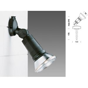 FOCO HERMET PAR 38 C/BASE Y ESTACA IP65 431801130 Disano
