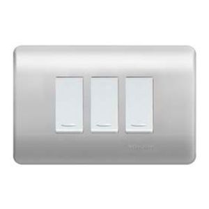 PLACA GENESIS ARMADA CON INTERRUPTOR TRIPLE 9/32 16A 250V, LIEN 6221363 Schneider Electric