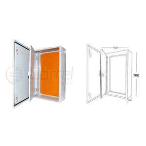 ARMARIO METALICO CON PUERTA INTERIOR 700X500X250 IP66 FNX COLOR RAL7035 120752534 FNX