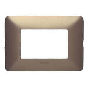 PLACA 2 MODULOS ALUMINIO MATE MATIX COLOR TITANIO 97354202 Bticino