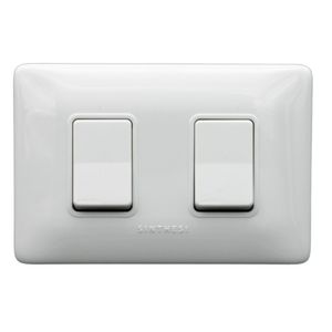 PLACA INTERRUPTOR 9/12 1M DOBLE S12 BLANCO 1293101102 Sinthesi