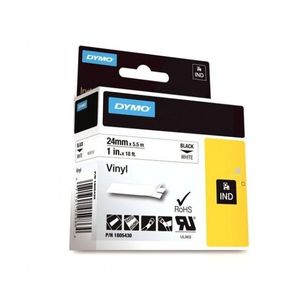CINTA VINILO 24mm x 5,5m  FONDO BL/TEXTO NE P/RHINO 6000 49208136