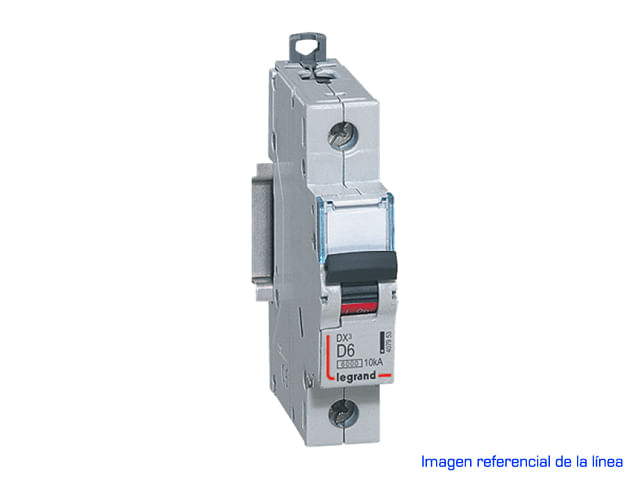 INTERRUPTOR MAGNETOTERMICO DX3 6000 CURVA D 10 KA UNIPOLAR