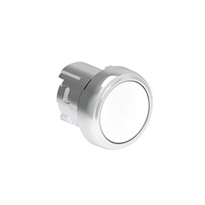 Pulsador plano blanco (cabezal), Contacto con retension, 22mm, metalico 2487072 Lovato