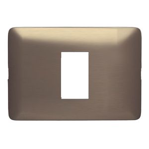 PLACA 1 MODULO ALUMINIO MATE MATIX COLOR TITANIO CLARO 97354102 Bticino 97354102 Bticino
