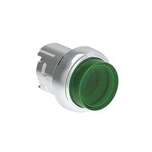 Pulsador luminoso saliente verde (cabezal), Contacto momentaneo, 22mm, metalico 2485672 Lovato