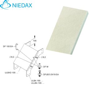 Tapa curva vertical ulbad 100.300 90 f/vidrio 300x100x3000x5.0mm (FRP) 957552124 Niedax