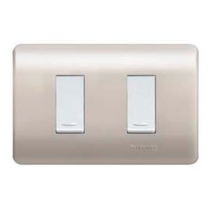 PLACA GENESIS ARMADA CON INTERRUPTOR DOBLE 9/15 16A 250V, MILLON 6211263 Schneider Electric