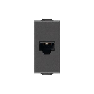 Toma RJ45 Netsafe Cat6A FTP carbon matt 933916176 Vimar