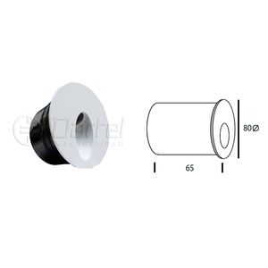 FOCO EMB MU T/GOTA RED 3W IP54 80X65mm B 278607325 Darlux
