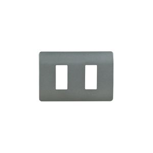 PLACA GENESIS 2 MODULOS CON SOPORTE, HUMO 743263 Schneider Electric