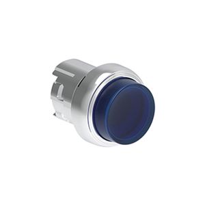 Pulsador luminoso saliente azul (cabezal), Contacto momentaneo, 22mm, metalico 2485272 Lovato