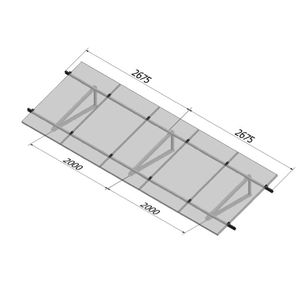 KIT ESTRUCTURA CON ANGULO BULNES 25 GRADOS PARA 5 PANELES DE 60 CELDAS 2089272128 FNX