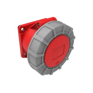 ENCHUFE INDUSTRIAL IP67, LIBRE DE HALOGENOS, HEMBRA EMBUTIDA, 380V, 32A, 3P+T, BEMIS 6312435 Bemis