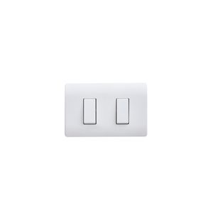 PLACA GENESIS ARMADA CON INTERRUPTOR DOBLE 9/15 16A 250V, BLANCO 2750263 Schneider Electric