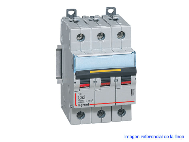 INTERRUPTOR MAGNETOTERMICO DX3 10000 CURVA C 16 KA TRIPOLAR