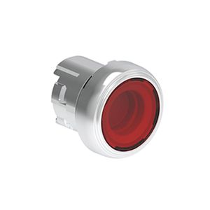 Pulsador luminoso plano rojo (cabezal), Contacto momentaneo, 22mm, metalico 2484472 Lovato