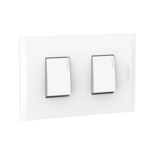 INTERRUPTOR DOBLE 10AX BLANCO PL1+1P BLA 2200EB02 Bticino