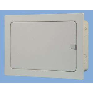 TABLERO MODULAR METALICO EMBUTIR 12 MODULOS DIN CAJA CON CIZALLES ART. 6071-D 110607105 Saime