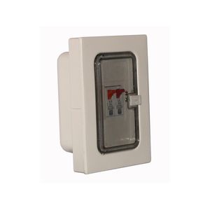 TABLERO METALICO EMBUTIR PARA MUROS DE MENOR ESPESOR 3 MODULOS DIN  PUERTA TRANSPARENTE 6722-D 11672205 Saime