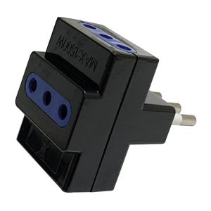 ENCHUFE ADAPTADOR MACHO VOLANTE TRIPLE NEGRO 57207134 FNX