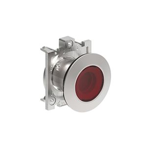 Pulsador luminoso plano rojo (cabezal), Contacto momentaneo, 30mm, metalico 2484672 Lovato