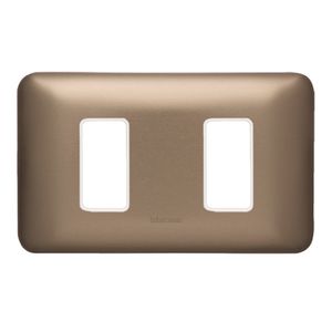 PLACA 2 MODULOS MAGIC NEA COLOR TITANIO 97343202 Bticino