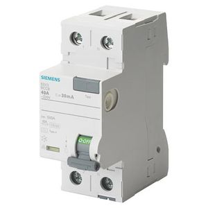 INTERRUPTOR DIFERENCIAL 2 POLOS 40A 30MA TIPO A 5024061 Siemens