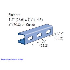 PERFIL 41x41x3000x2.7mm  (HG) RANURADO 337438236 Unistrut