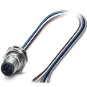 CONECTOR MCHO PANEL/EMB 5P M12 C/CABL/0, 141964594 Phoenix Contact