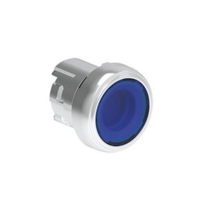 Pulsador luminoso plano azul (cabezal), Contacto momentaneo, 22mm, metalico 2484272 Lovato