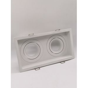 FOCO EMB 2xGU10 CUAD RETRAIDO BL 110X205 278701825 Darlux