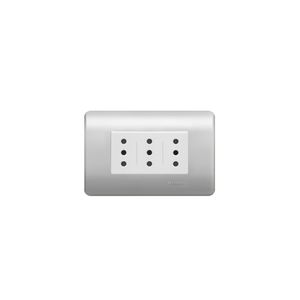 PLACA GENESIS ARMADA CON INTERRUPTOR TRIPLE 9/32 16A 250V, DORADO 2780363 Schneider Electric