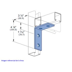 ANGULO 90 GRADO 4PERF P-1325 EG 339907236 Unistrut
