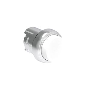 Pulsador saliente blanco (cabezal), Contacto momentaneo, 22mm, metalico 2490872 Lovato