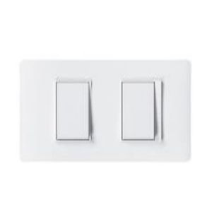 INTERRUPTOR DOBLE 9/24 PLACA ARMADA BLANCA LUZICA 8120102 Bticino