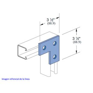 PLATINA 90 GRADO 3PERF P-1036 EG 339907436 Unistrut