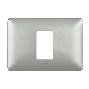 PLACA 1 MODULO ALUMINIO MATE MATIX COLOR PLATA 97356102 Bticino