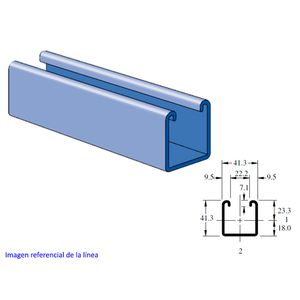 PERFIL 41x41x3000x2.7mm (SS) A/INOX 337417036 Unistrut